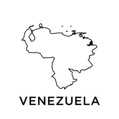 Venezuela map vector design template