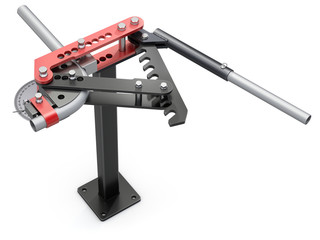 Manual tube bender isolated on white background - 3d illustration