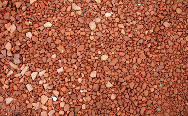 Broken brick chips.