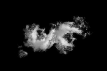 Fototapeta na wymiar Textured cloud,Abstract black,isolated on black background