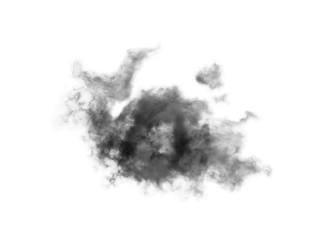 Textured Smoke,Abstract black,isolated on white background
