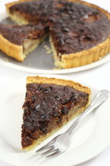 Chocolate, Pear and Pecan Tart
