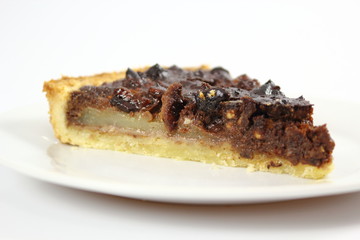 Chocolate, Pear and Pecan Tart