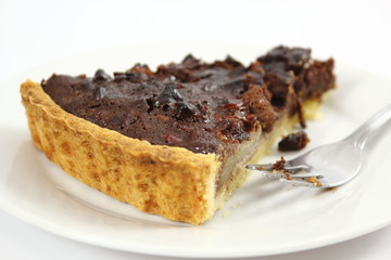 Chocolate, Pear and Pecan Tart