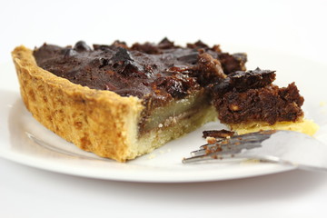 Chocolate, Pear and Pecan Tart