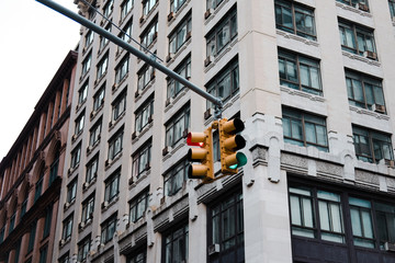 Traffic light in New York