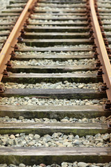 Fototapeta premium Schienen Eisenbahnschienen