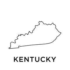 Kentucky map vector design template