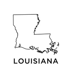 Louisiana map vector design template