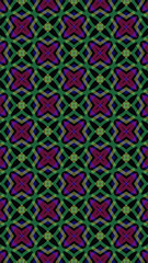 Ornate geometric pattern and abstract multicolored background