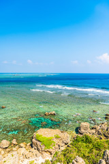 宮古島の海　Beautiful beach in Miyakojima Island, Okinawa.