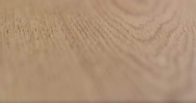 Focus pull of oil finished oak wood surface