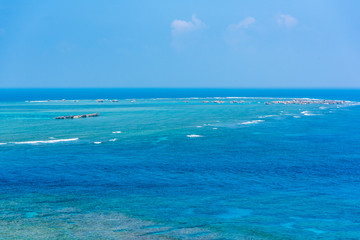宮古島の海　Beautiful beach in Miyakojima Island, Okinawa.