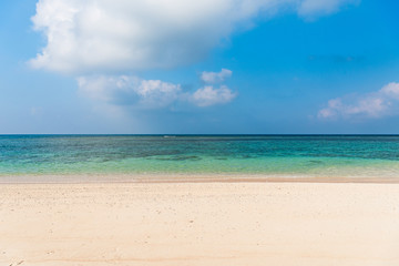 宮古島のビーチ　宮古島の海　Beautiful beach in Miyakojima Island, Okinawa.