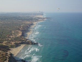 Aerial view of Yanai and Netanya in Israel