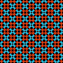 Illustration with repetitive geometric shapes covering the background. Drawing with colored pattern that can be used as a web pattern, wallpaper, digital graphics, gifts and artistic decorations.