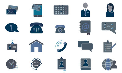 Set of Contact icon for collecting user data