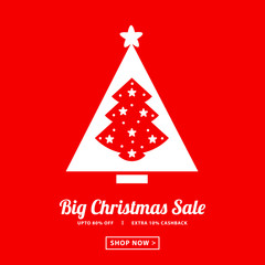 Christmas big sale card poster.