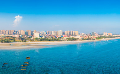 City waterfront view of Silver Beach in The Northwest Sea