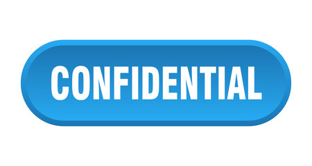 confidential button. confidential rounded blue sign. confidential