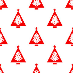 Christmas tree seamless background.