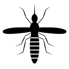 mosquito icon on white background. flat style. black mosquito icon for your web site design, logo, app, UI. mosquito logo. mosquito sign.