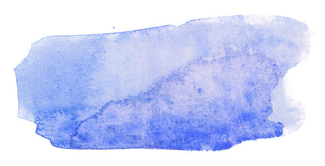 blue watercolor stain rectangular element with texture for design