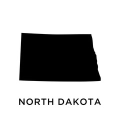 North Dakota map vector design template