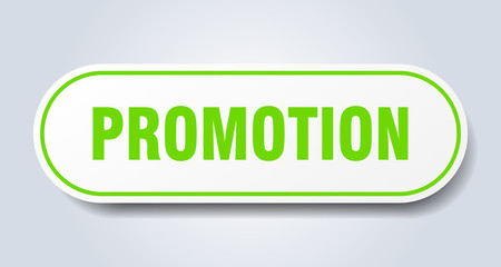 promotion sign. promotion rounded green sticker. promotion