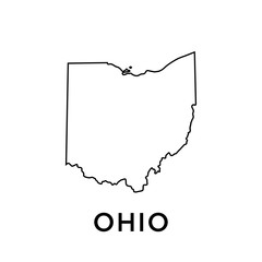 Ohio map vector design template