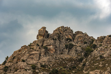 Fototapeta na wymiar Rocks in Guadarrama mountain range. Madrid Spain