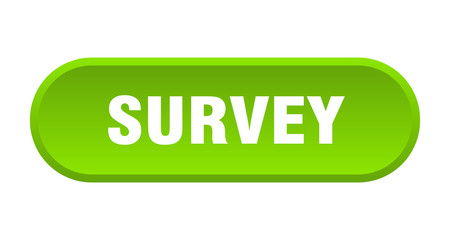 survey button. survey rounded green sign. survey