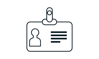 ID card icon for identification and verification