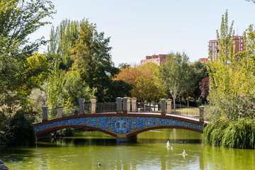 Public park in Talavera called Alameda Park in Talavera de la Reina, Toledo, Spain