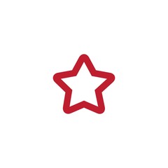 Simple star icon with color red
