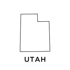 Utah map vector design template