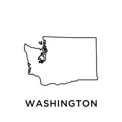 Washington map vector design template