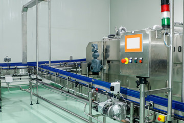 Close up Beverage filling machine