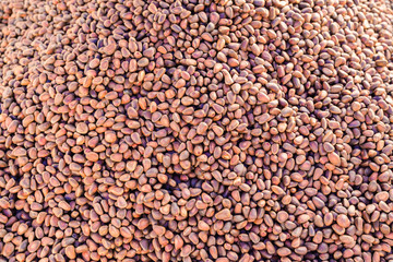 Food in a supermarket - pine nuts.Food in a supermarket - pine nuts.
