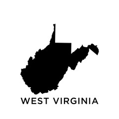 West Virginia map vector design template