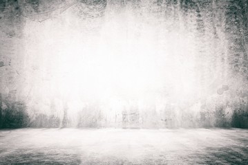 White Grunge Concrete Room Texture Background, Suitable for Product Presentation and Backdrop.