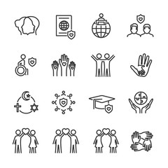 Vector set of tolerance line icons.