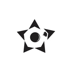 star space ship movement design logo vector