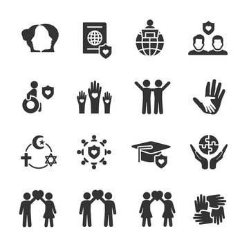 Vector set of tolerance icons.