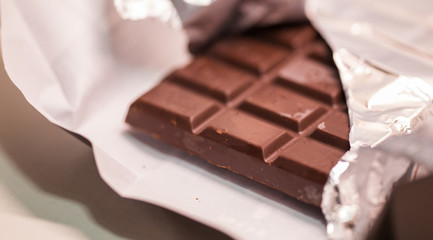 chocolated pieces eat food background