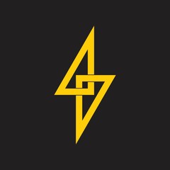 letter s triangle thunder shape symbol logo vector