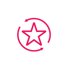 star rotation arrow symbol vector