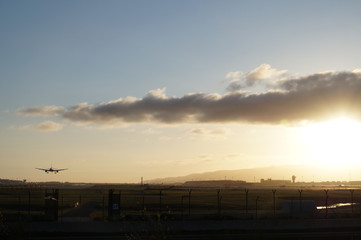 landing at Barcelona airport