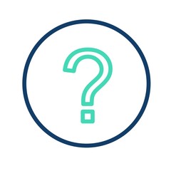 Question Mark Vector Icon With White Background