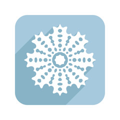 Lace, patterned snowflake. Illustration for greeting cards or other design. Christmas symbol